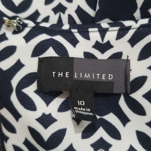 The Limited Navy and White Dress Size 10 - Picture 6 of 8